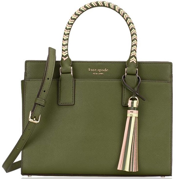 kate spade Handbags - Kate spade Cameron woven sapling green satchel